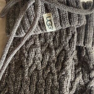 UGG Women's Cable Knit Over The Knee Socks with Pompoms